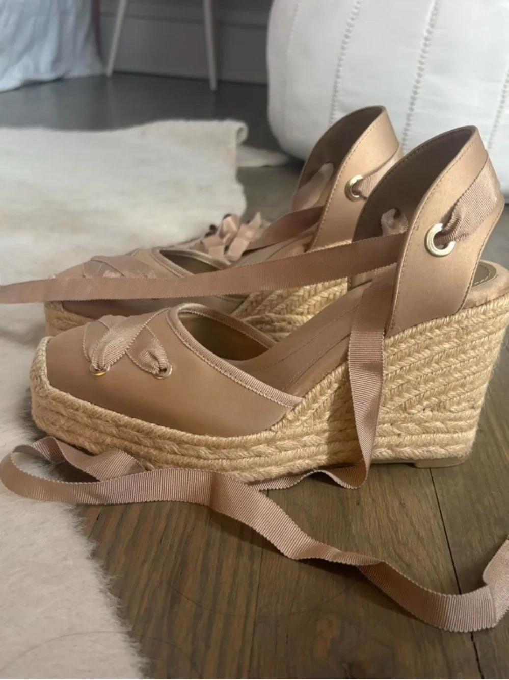 Zara wedges lace up